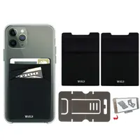 Akıllı telefonlar kartı kollu RFID engelleme telefon kartı cüzdan yapışkanlı kredi kart tutucu