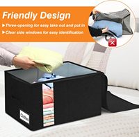 Sac de rangement multifonctionnel moderne avec fenêtre visible, capacité de 20 à 35 L, pour l'organisation des vêtements, des couettes et des couvertures