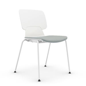 Chaise en maille verte, noire et grise au design moderne et simple, portable et empilable pour les réunions, les formations ou les conférences - Product Image 3