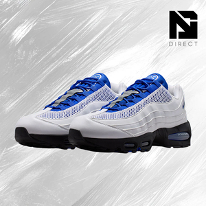 Air Max 95 'Total 90' White Blue Mesh Lace-Up Nike Sneakers Breathable Round Toe All Seasons Walking Shoes - Product Image 2