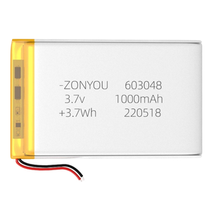 고성능 603048 리포 배터리 1000mAh 딥 사이클 파우치 셀 - Product Image 1