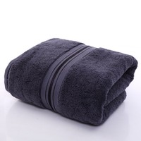 Serviette de bain en tissu brocart d'hôtel 100% coton, épaissie, 800g, pour hommes et femmes, absorbante, avec logo brodé