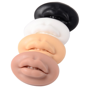 <span class=keywords><strong>Piercing</strong></span> de silicona suave ovalado para labios, joyería corporal práctica, modelo de <span class=keywords><strong>boca</strong></span> de silicona para joyería, tatuaje, herramienta de enseñanza de punción - Product Image 1