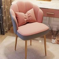 Samtsc halen förmiger Stuhl mit Metall beinen für Wohnzimmer-, Ess-und Schlafzimmer-Make-up