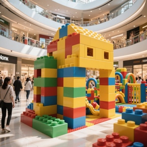 COBLOCKS Centro comercial personalizado Parque de atracciones interior Paseos, bloques gigantes coloridos, juegos interactivos - Product Image 3