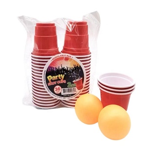 2oz gobelet de fête en plastique jetable extra fort bicolore 60ml coupe de jeu de bière de <span class=keywords><strong>tennis</strong></span> de table verres à liqueur pour la fête - Product Image 2