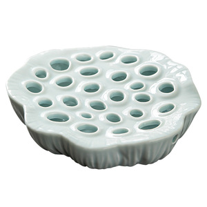 Ceramic <b>Tea</b> Tray Lotus Seed <b>Pot</b> Stand <b>Small</b> Teapot Holder Filter Water Storage Kung Fu <b>Tea</b> Set Accessory - Product Image 1