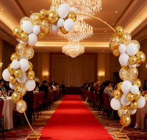 Arco de Balões Dourados de 2,4m X 2,9m para Casamento, Chá de Bebê, Aniversário, Decorações de Fundo para Fotos com Suporte Metálico - Product Image 3