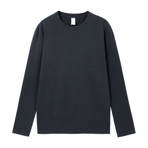 Offres Spéciales personnalisé unisexe décontracté mode 100% coton col rond couleur unie pull à manches longues T-<span class=keywords><strong>shirt</strong></span> pour les femmes - Product Image 3