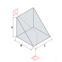 Cristal Quartz Triangle Droit Angle Prismes Verre Optique Bk7 K9 Mini Prisme Triangulaire Prisme Réfléchissant pour Test Physique