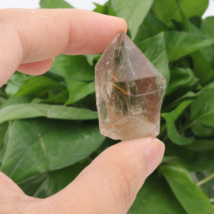 CHUSE Wholesale Natural Rutilated Quartz Rough Raw Crystals Gemstone Golden Rutile Rough <b>Point</b> Healing Stones - Product Image 6