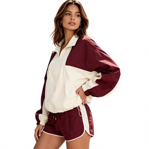 Conjunto Deportivo Cortavientos de Verano para Mujer, Ligero, de Alta Calidad, en Poliéster/Nylon, con Cierre de Cremallera, Resistente al Viento - Product Image 2