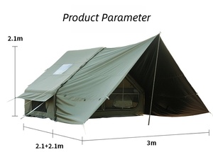 Outdoor Camping <b>Inflatable</b> Tent 6+6 sq ft Luxury All-Season Use Camping Overnight <b>Large</b> Space Rainproof Insulated - Product Image 4