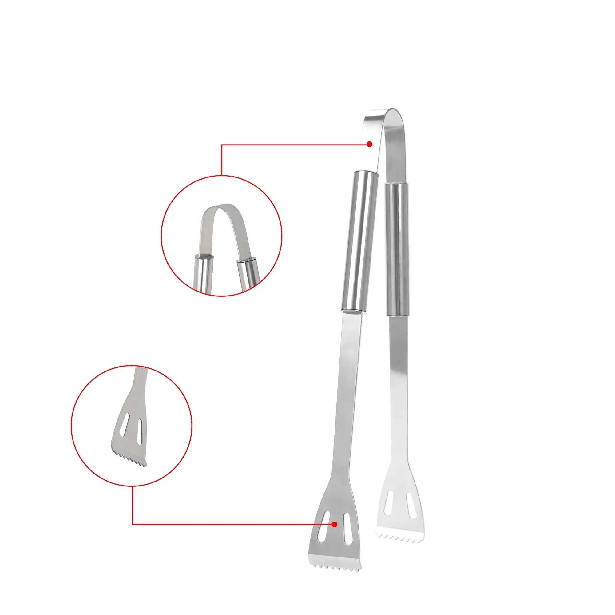 Rvs Bbq Tool Set Met Tong/Clip, Spatel/Schop, vork Koken Kit Gebruiksvoorwerpen Voor Barbecue/Koken/Grill