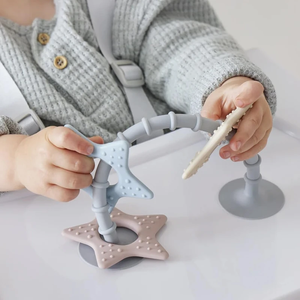 <span class=keywords><strong>Jouet</strong></span> sensoriel unique en silicone <span class=keywords><strong>pour</strong></span> bébé avec <span class=keywords><strong>ventouse</strong></span>, 3 étoiles à mâcher <span class=keywords><strong>pour</strong></span> baignoires et chaises hautes - Product Image 6