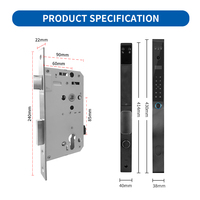 Cerradura de Puerta Inteligente OYO con Huella Digital, Sin Llave, para Exteriores, Resistente al Agua, con RFID, Batería de Litio y Aleación de Aluminio