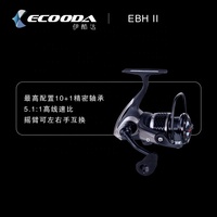 Usine Ecooda EBH II marque Black Hawk filature moulinet de pêche poignée eau salée jigging moulinet métal pour moulinet de pêche en mer