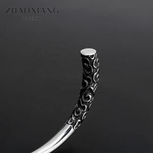 กำไลข้อมือเงินโบราณลายเมฆมงคล สร้อยข้อมือสแตนเลส 316 - Product Image 4