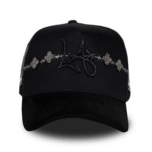 Nuovo Design Cappelli I'm a Star Rico 100% Cotone Ricamati con Strass, Cappellino Sportivo a 5 Pannelli con Visiera in Strass, Berretti da Baseball Gorras Rico Hats - Product Image 6