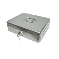 Grande boîte en métal de style clé de stockage de plaque de grille européenne porte-caisse enregistreuse porte-billets sécurité à domicile stockage d'argent