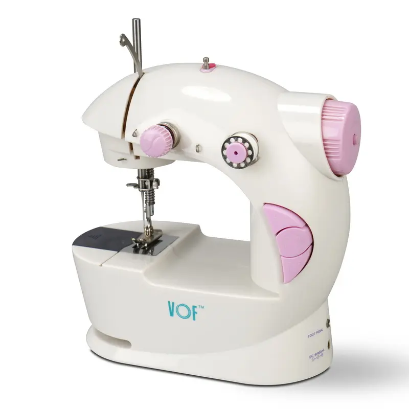 Mini máquina de coser electrónica para el hogar, FSHM-201 de costura de doble aguja