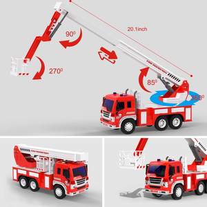 <span class=keywords><strong>Camion</strong></span> <span class=keywords><strong>de</strong></span> pompiers jouet à friction avec lumières et sons, véhicule <span class=keywords><strong>de</strong></span> sauvetage à recul avec échelle <span class=keywords><strong>de</strong></span> sauvetage rétractable - Product Image 3