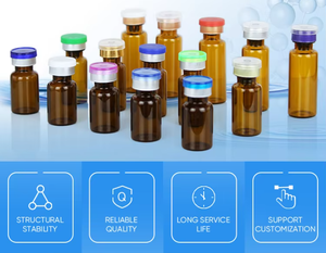 ขวดแก้วใสแบบใสสำหรับงานเภสัชกรรมขวดแก้วแบบฉีดอเนกประสงค์ - Product Image 4
