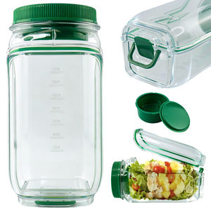 New Food Grade <b>Plastic</b> Portable Leakproof Salad Pod <b>Jar</b> Seasoning Layer <b>Mason</b> <b>Jar</b> With Lid - Product Image 1