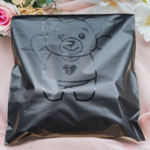 Low Moq 50pcs UV Matte Black Mailer BAG Custom Express Bag Polymailer Mailing Packaging Shipping Bag for <b>Clothes</b> - Product Image 1