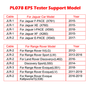 เครื่องทดสอบ WOYO PL078 EPS สำหรับ Range Rover และ Jaguar สำหรับตรวจสอบแร็คพวงมาลัยไฟฟ้าบนแท่นทดสอบ - Product Image 3