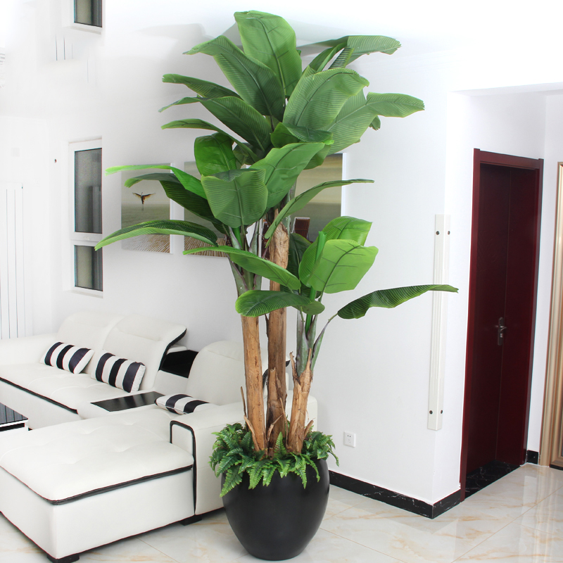 Large leaf artificial banana tree leaves/fake banana plants