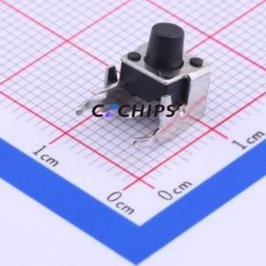TSA067G70-250 Tactile Switch Bent Lead Through Hole-4P,6x6mm Switch Single Pole Single Throw Round Button 2.5N Right Angle - Product Image 1