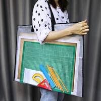 Porte-documents d'art avec poignée et fermeture éclair, en vinyle et maille, pour le rangement d'œuvres d'art, les panneaux d'affichage, les albums de scrapbooking, les souvenirs et les affiches