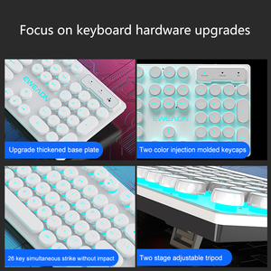 EWEADN GX330 Portable RGB Backlit Wired <strong>Mechanical</strong> <strong>Keyboard</strong> USB Interface Kailh Brand Axis Body Rechargeable and New - Product Image 5