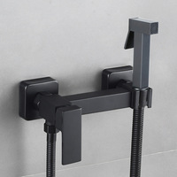 Accessoire de bidet pour toilettes en laiton, robinet de douche mural moderne pour appartement, robinet mélangeur d'eau froide et chaude, pomme de douche