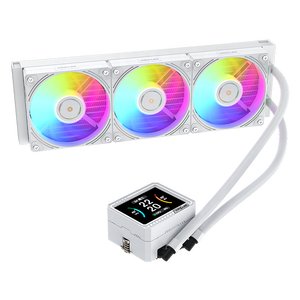 Refroidisseur d'unité centrale à eau ICE MONARCH VISION 360 WH pour boîtier d'ordinateur de jeu, avec roulement FDB, ARGB, compatible Intel LGA115X/1200/1700/1851 et AM4/AM5 - Product Image 3