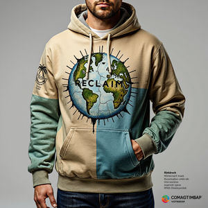 Pull-over à capuche en polyester 100% pour hommes avec poches manches longues motif imprimé d'automne brodé en 3D vêtements pour hommes - Product Image 4