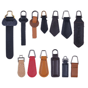 Custom Genuine Leather Pull Tabs For Bags Clothing Shoes High Quality Various Shapes And Colors - Product Image 1