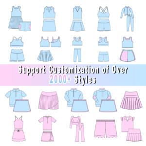 Vêtements de sport personnalisés, nœuds de princesse, jolis shorts pour filles, doublure de robe, nouveaux designs, robe de yoga pour sœur, styles en vente chaude - Product Image 3