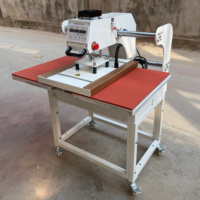 Presse à chaud pneumatique professionnelle 40*60CM à double plateau coulissant avec positionnement infrarouge pour l'impression de t-shirts et de vêtements