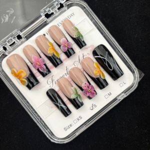 10 <span class=keywords><strong>Uñas</strong></span> Postizas <span class=keywords><strong>de</strong></span> Lujo Personalizadas, Reutilizables, Diseño <span class=keywords><strong>de</strong></span> Impresión 3D Hecho a Mano, Marca Privada - Product Image 6