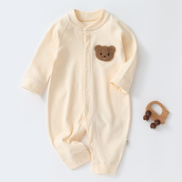 Combinaisons pour bébés en pur coton Kaka Bear, fournisseur de médailles d'or, vente en gros. Combinaison bébé unisexe à manches longues, fermeture à boutons pression, toutes saisons