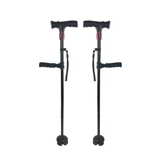 Canne en aluminium à double poignée rechargeable pour la rééducation, légère et avec alarme, bâton de <span class=keywords><strong>marche</strong></span> rétractable - Product Image 1