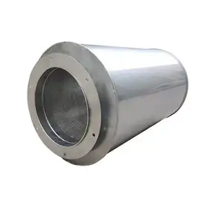 Round Duct Muffler Silencer Box For Air Duct Exhaust Ventilation