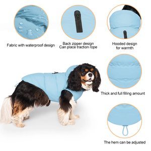 Wholesale Custom Puppy Large Luxury Designer Lightweight Large Chien Hunde Pet Winter <strong>Leather</strong> Down <strong>Jacket</strong> Puffer <strong>Dog</strong> Coat - Product Image 2