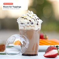 Gobelets en PET en forme de U de 12 oz et 16 oz avec couvercles à bec verseur pour latte glacé, emballage de café personnalisé imprimé