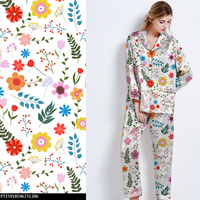 Pyjama à imprimé Floral pour enfants et femmes, tissu Imitation soie, Polyester, tendance