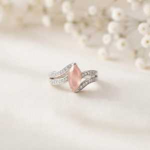 Gold plated Rose Quartz Marquise Cut <b>Ring</b> <b>Silver</b> <b>Ring</b> Fashionable Classic Style Statement <b>Ring</b> <b>eternity</b> vermeil <b>ring</b> - Product Image 1