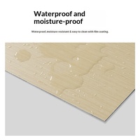 Panneau mural intégré en marbre, ignifuge, imperméable, moderne, avec finition dorée et protection UV