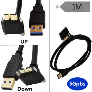 Usb3.0 Data <b>Cable</b> Micro <b>B</b> Male To A Male 5P Right Angle Connector For Camera Hard Drive Player - Product Image 4